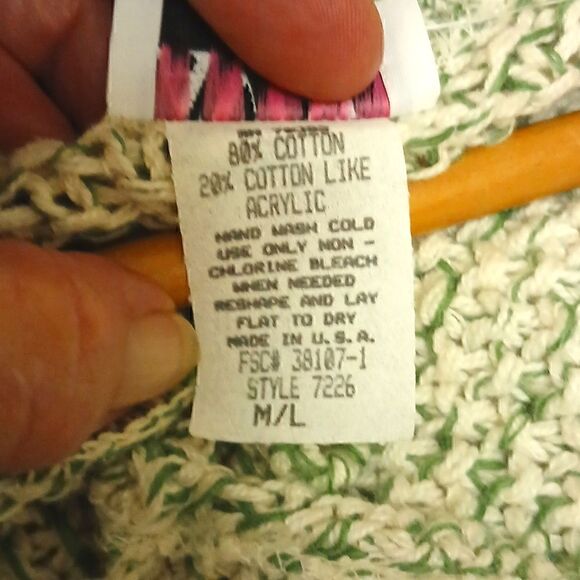 ❄️AVON STYLE, Collared,  Chunky Pullover Sweater Long Sleeves  M/L Lt. Green - Picture 8 of 9